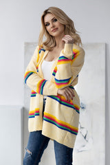 Cardigan with colorful stripes