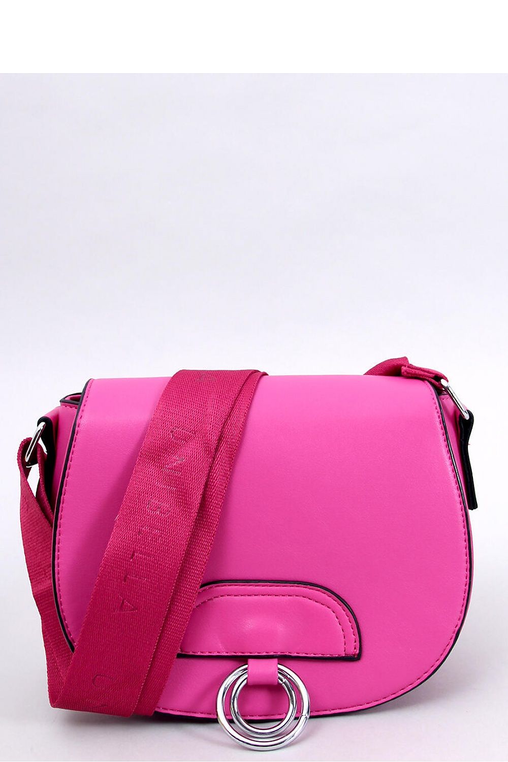 Pink messenger bag with wide adjustable strap